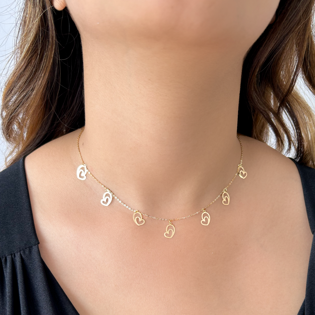 Heart Embrace Charm Necklace