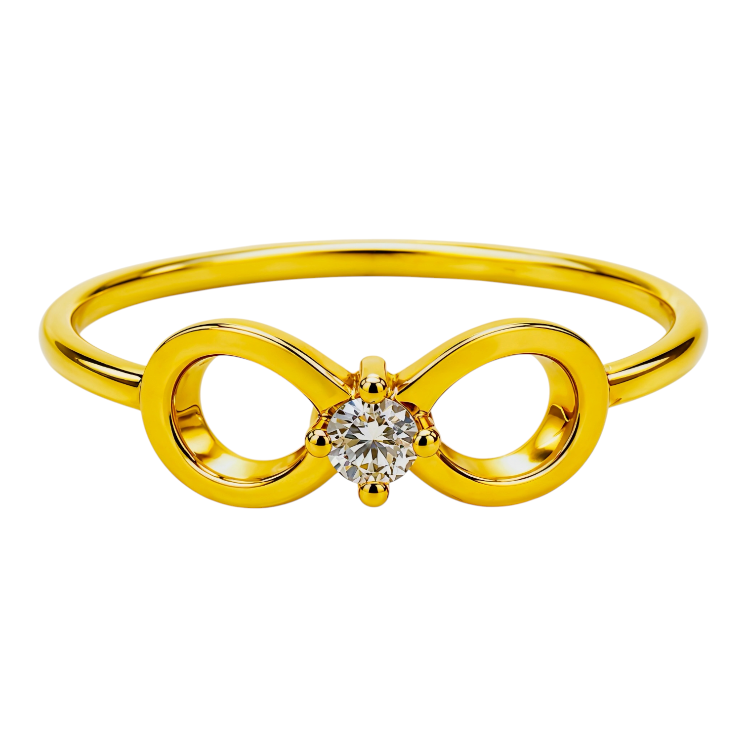 Mini Solitaire Infinity Ring