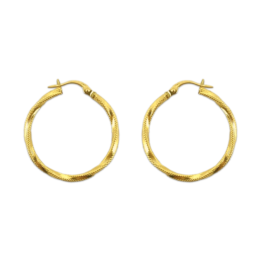Mini Slim Textured Twister Hoops