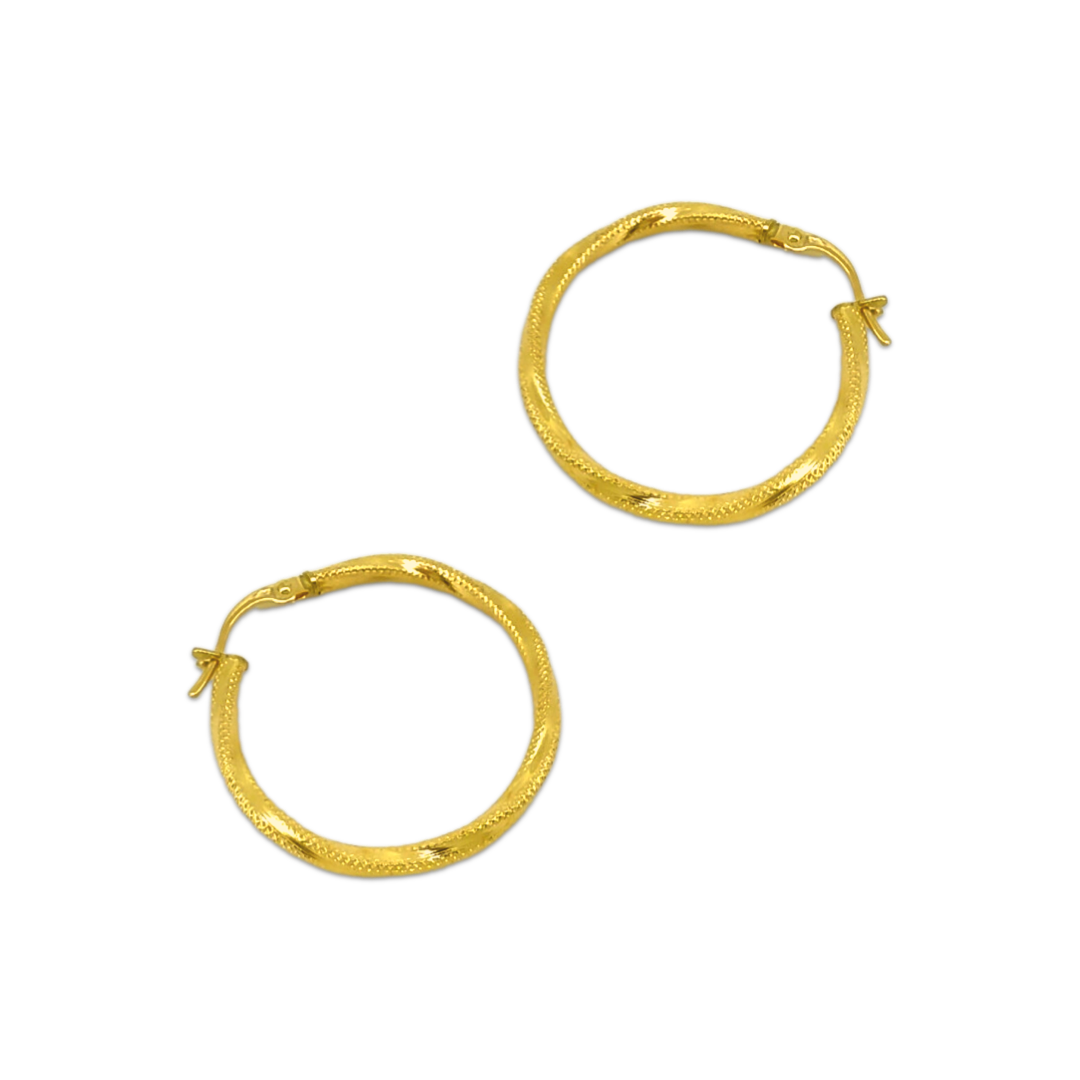 Mini Slim Textured Twister Hoops