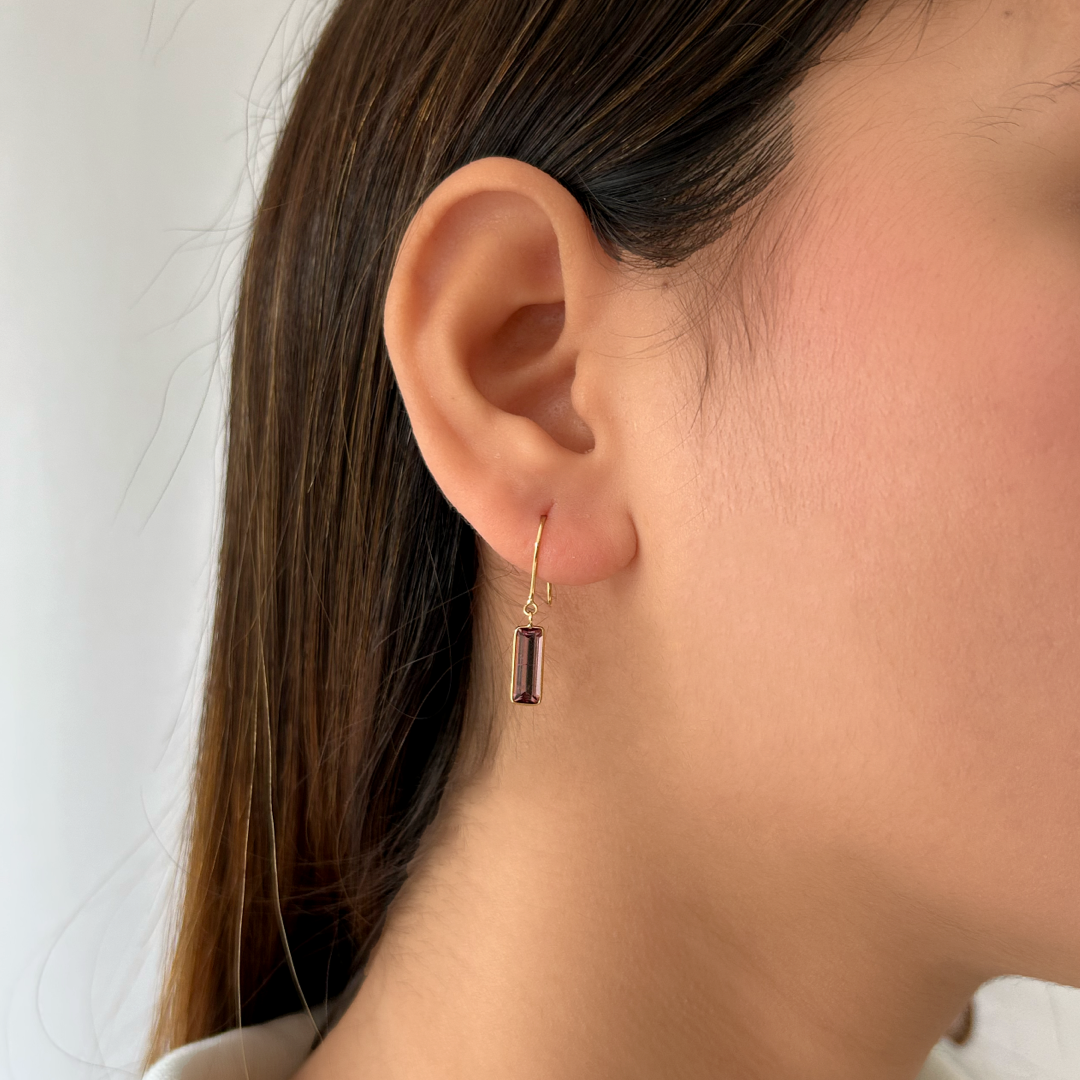 Mauve Tourmaline Earrings