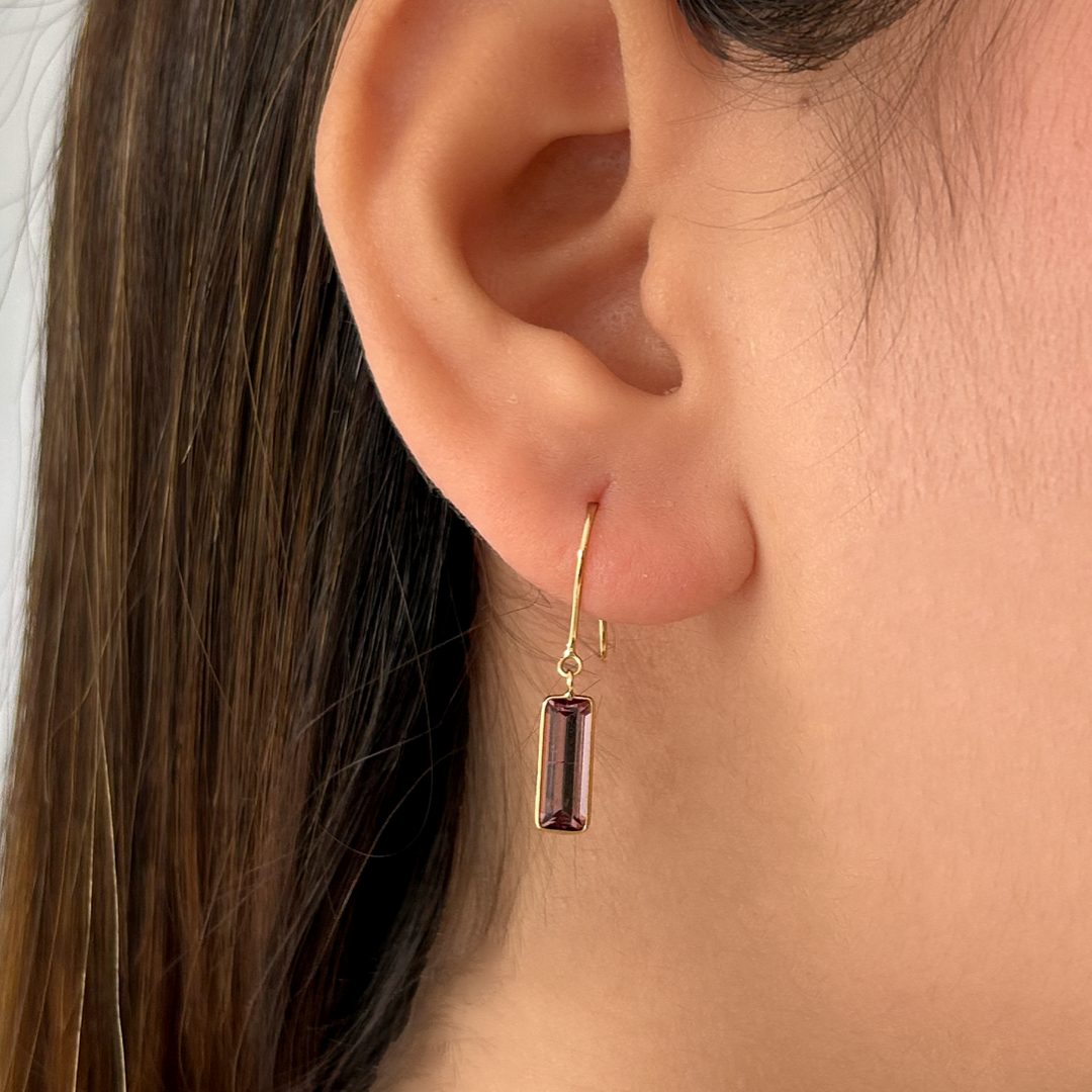 Mauve Tourmaline Earrings