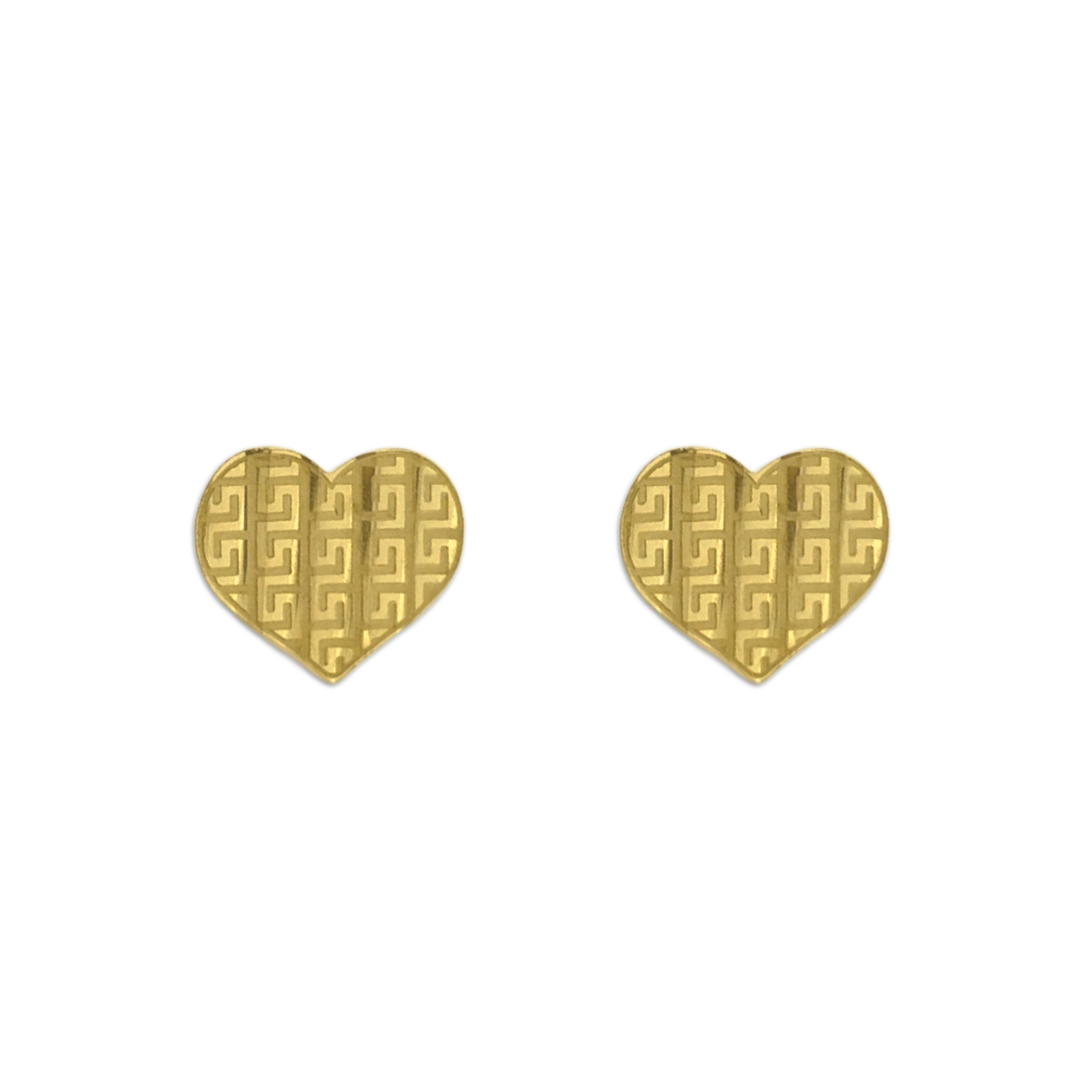 Meander Heart Studs