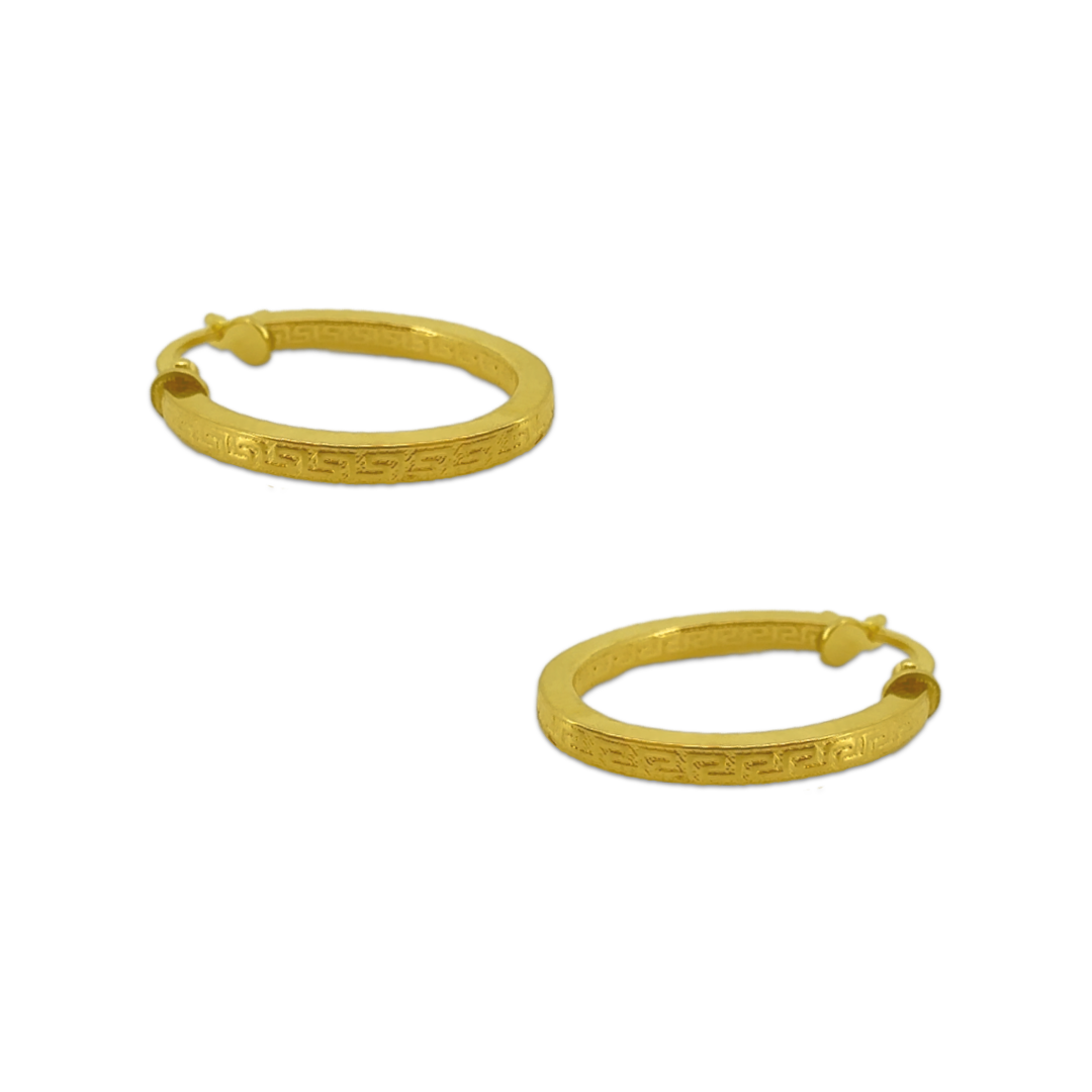 Midi Oval Meander Hoops