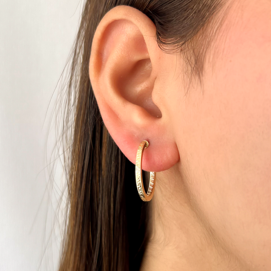 Midi Oval Meander Hoops