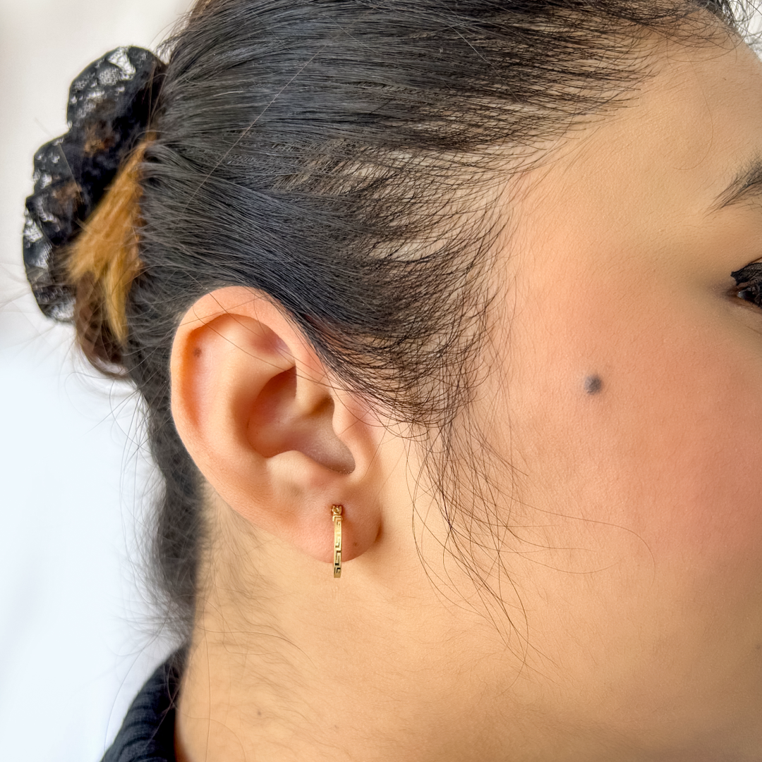 Mini Sleek Meander Hoops