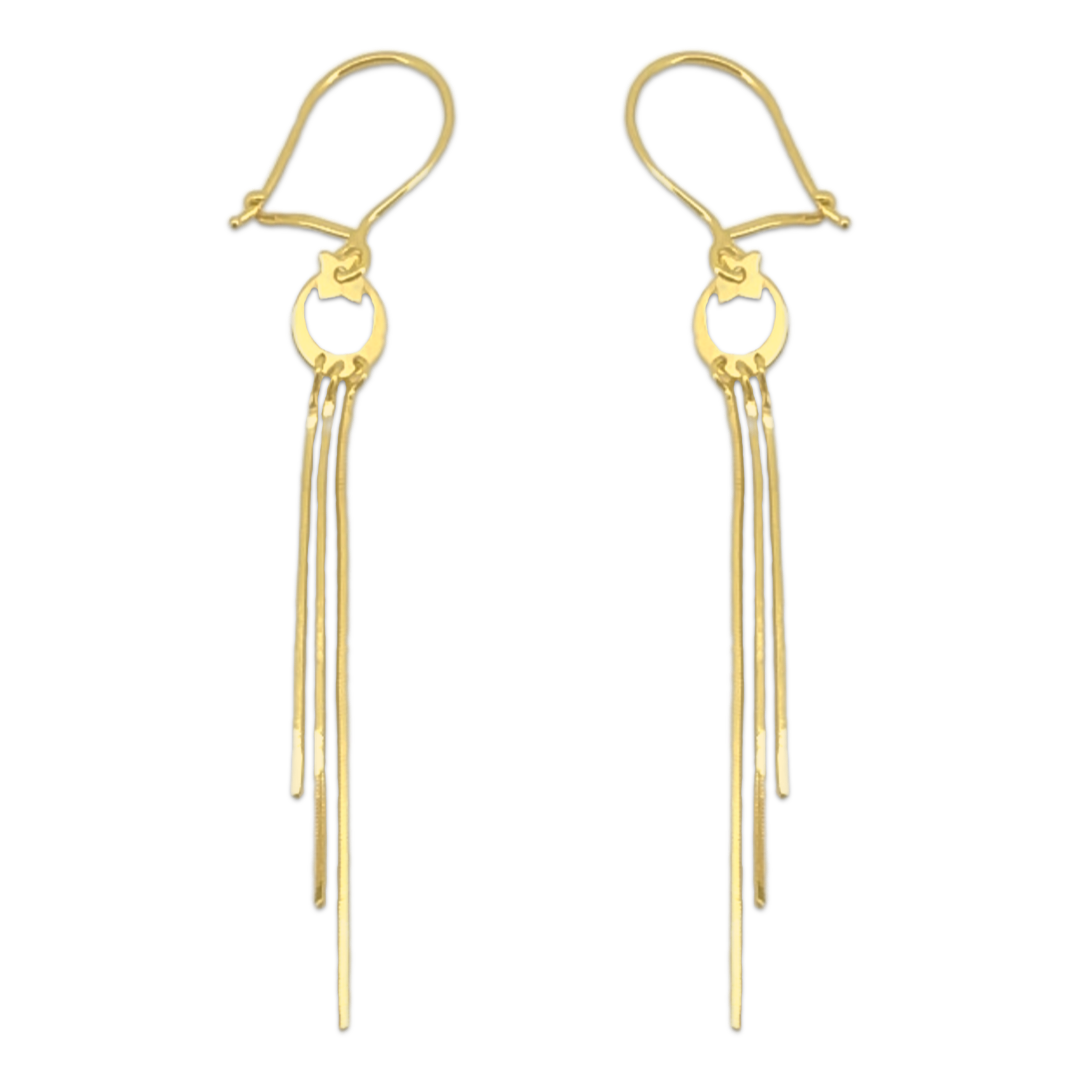 Moon Flower Drop Earrings