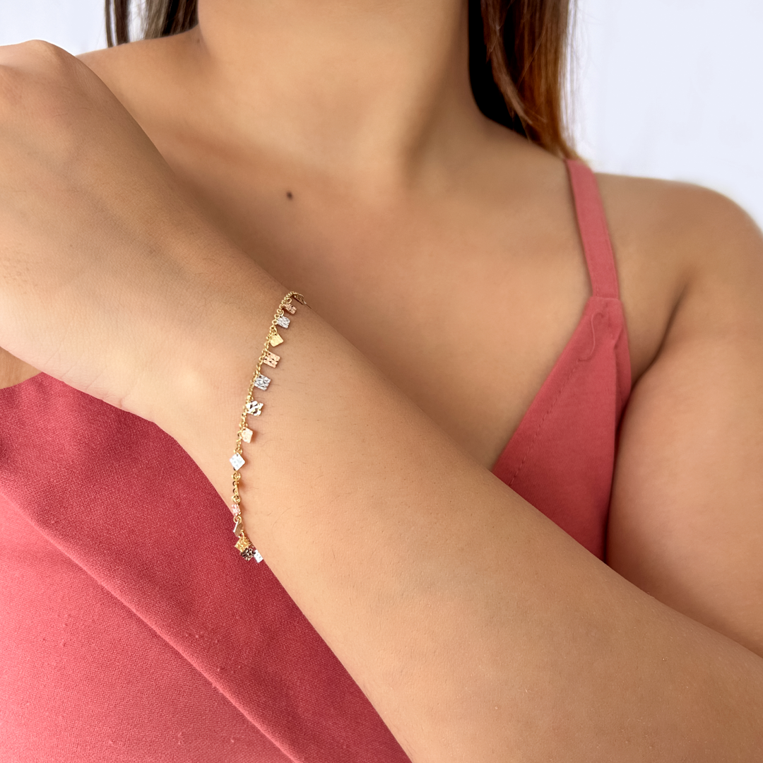 Multi Rhombus Charm Bracelet