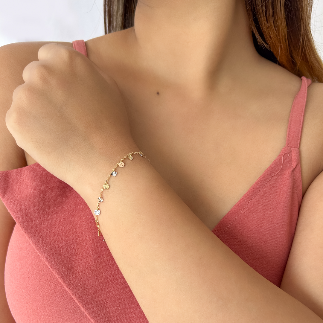 Multi Sparkle Geometric Bracelet
