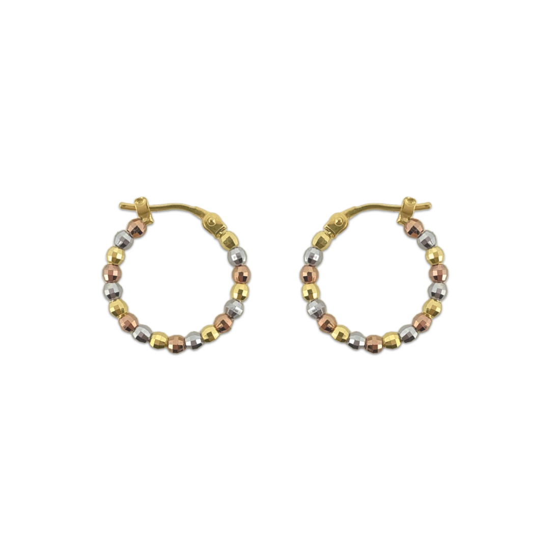 Multicolor Bead Hoops
