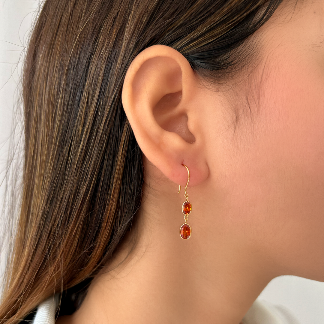 Orange Spessartite Earrings