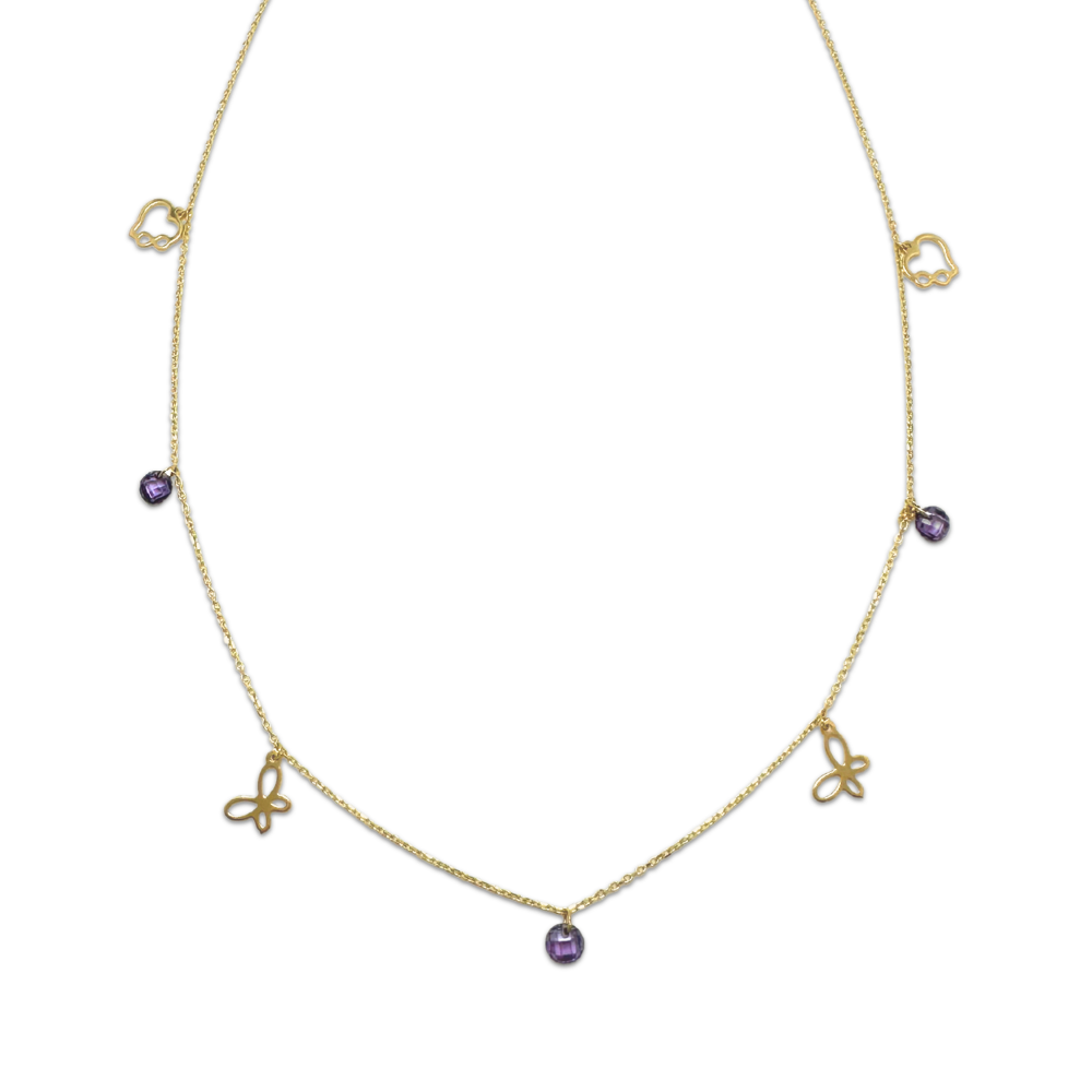 Purple Flutter Necklace