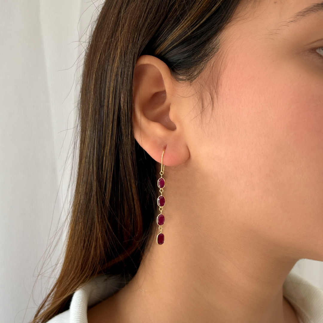 Ruby Dangler Earrings