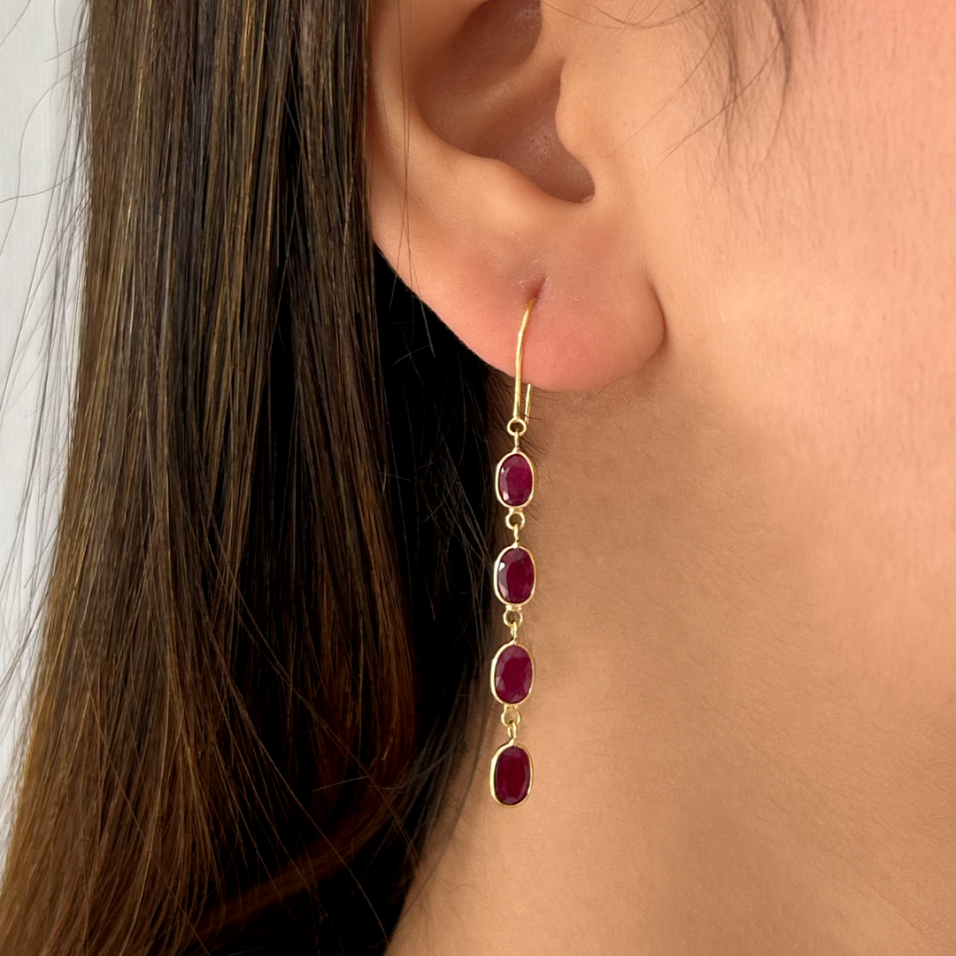 Ruby Dangler Earrings