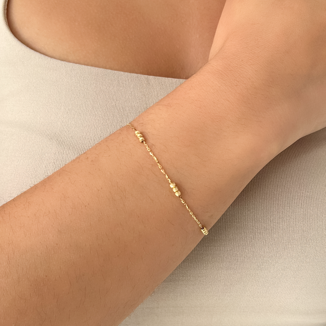 Sparkle Tri Bead Bracelet