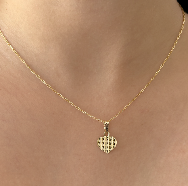 Meander Heart Pendant Set