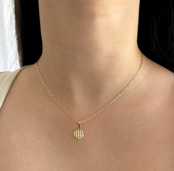 Meander Heart Pendant Set