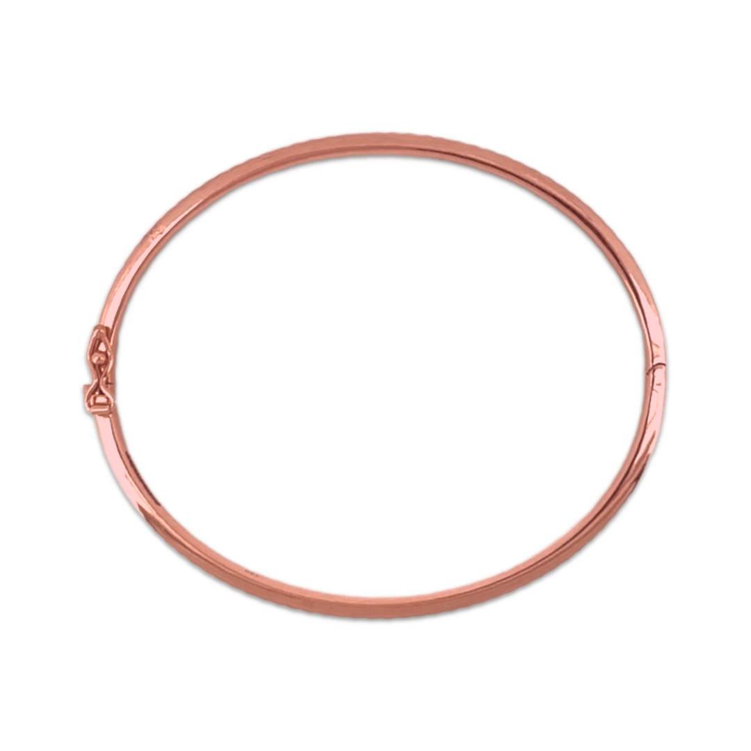 Shimmer Textured Bangle Bracelet |Rose