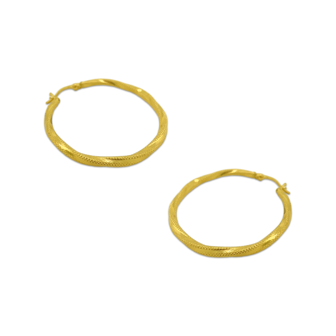 Slim Textured Twister Hoops