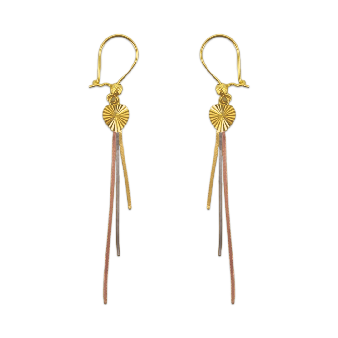 Sparkle Heart Drop Earrings