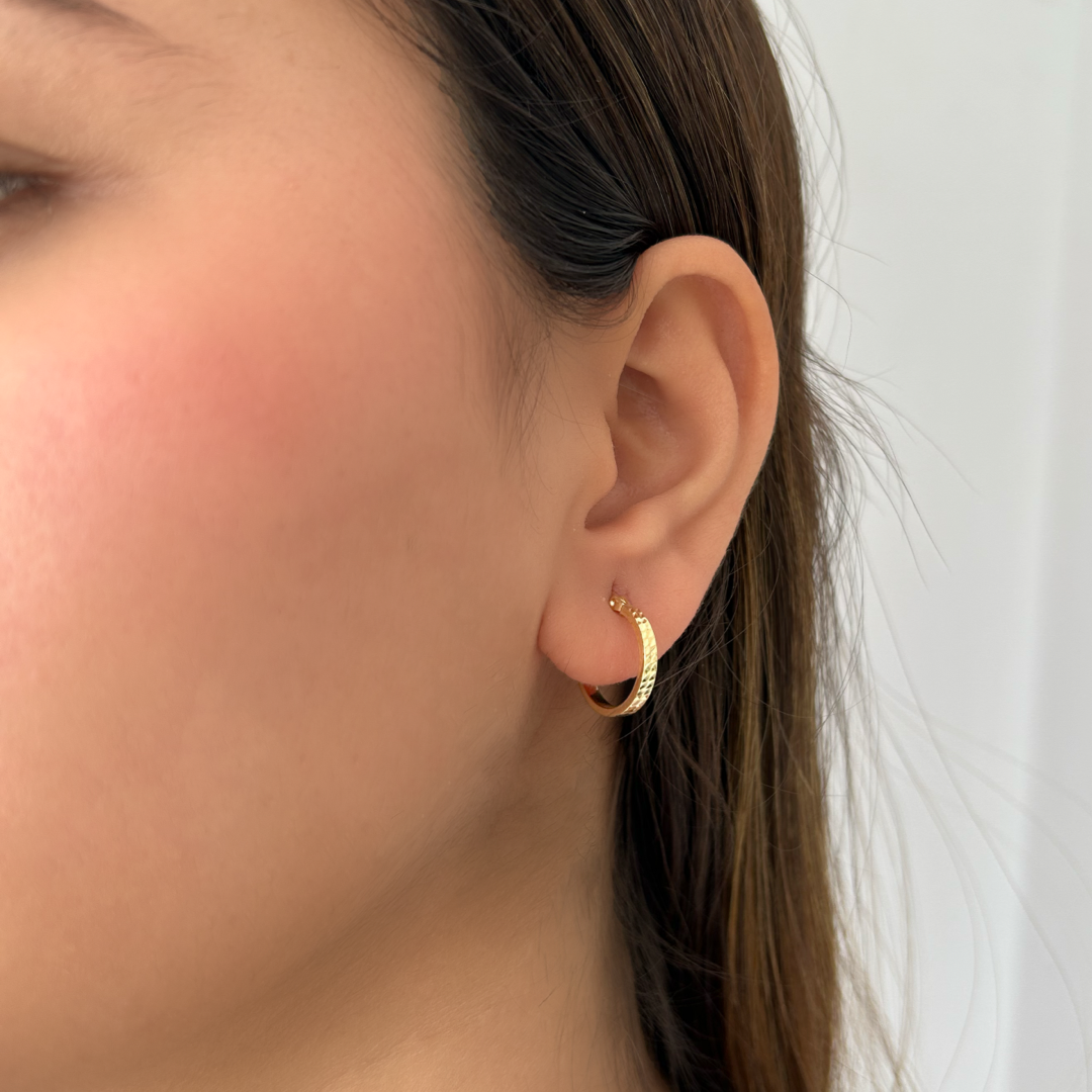 Sparkle Textured Hoops