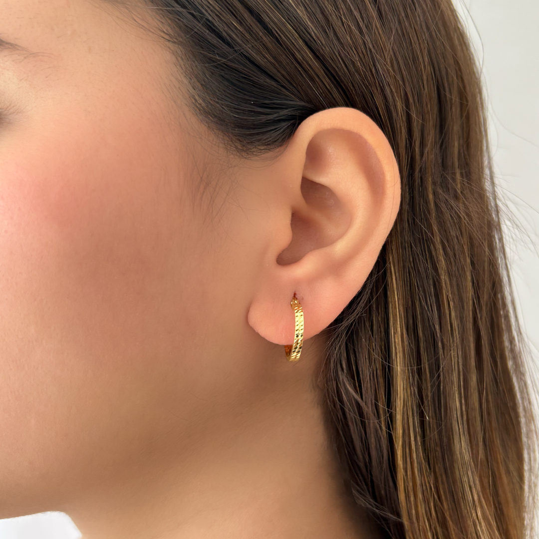 Sparkle Textured Hoops