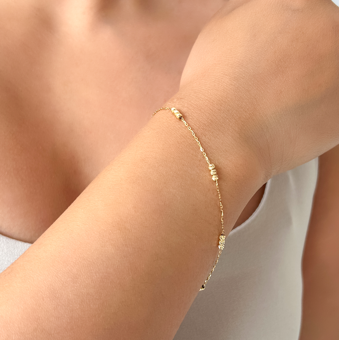 Sparkle Tri Bead Bracelet