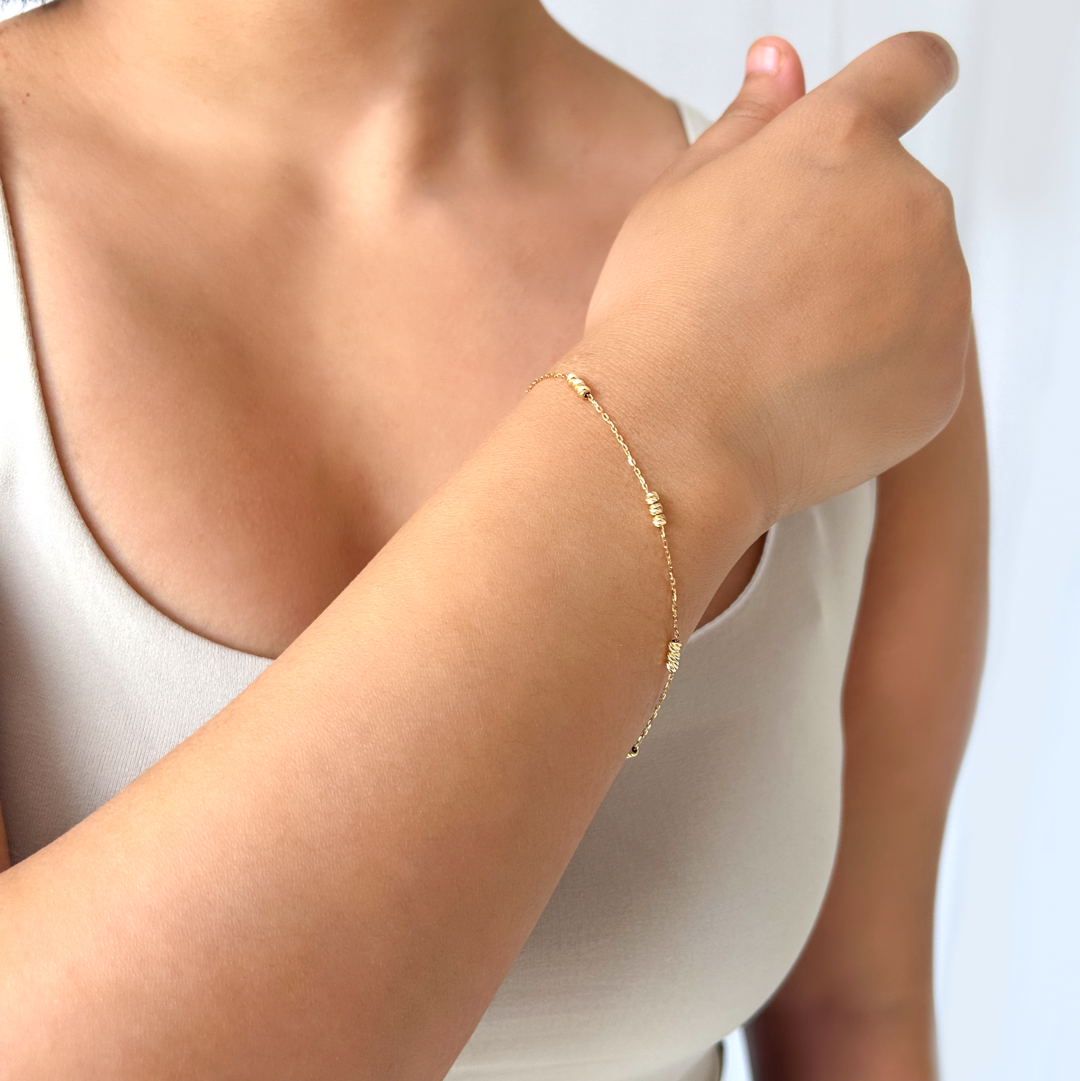 Sparkle Tri Bead Bracelet