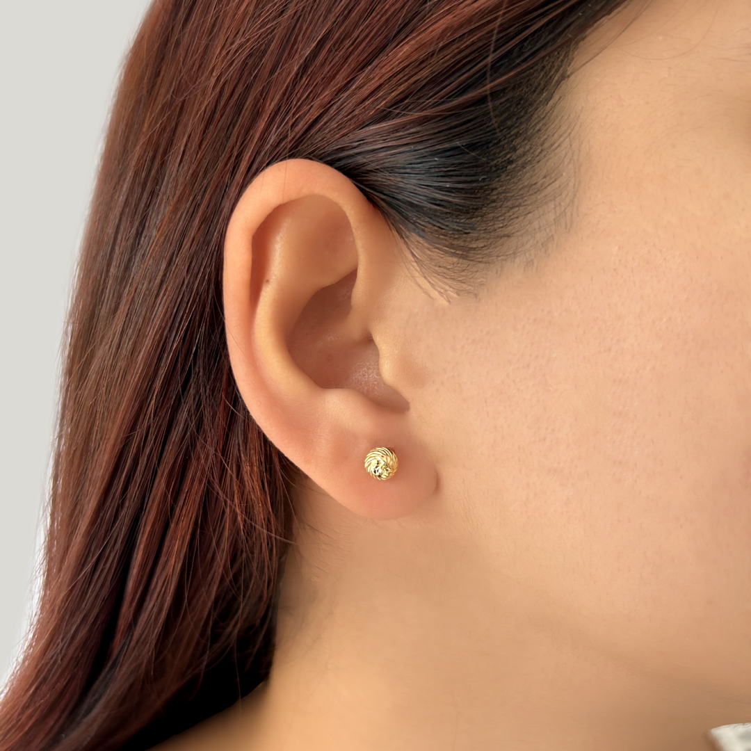 Spiral Sphere Studs