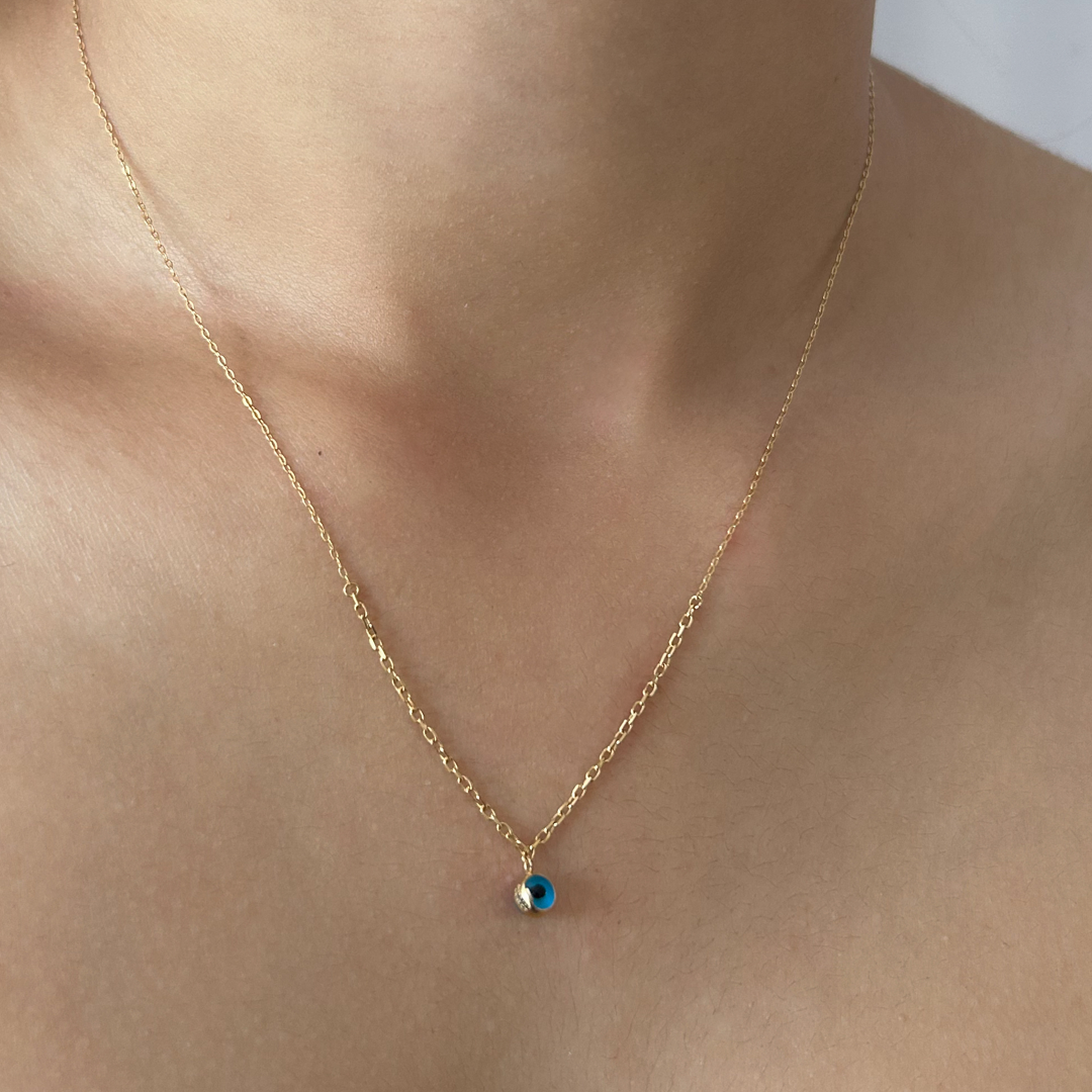 Dual Chain Evil Eye Necklace