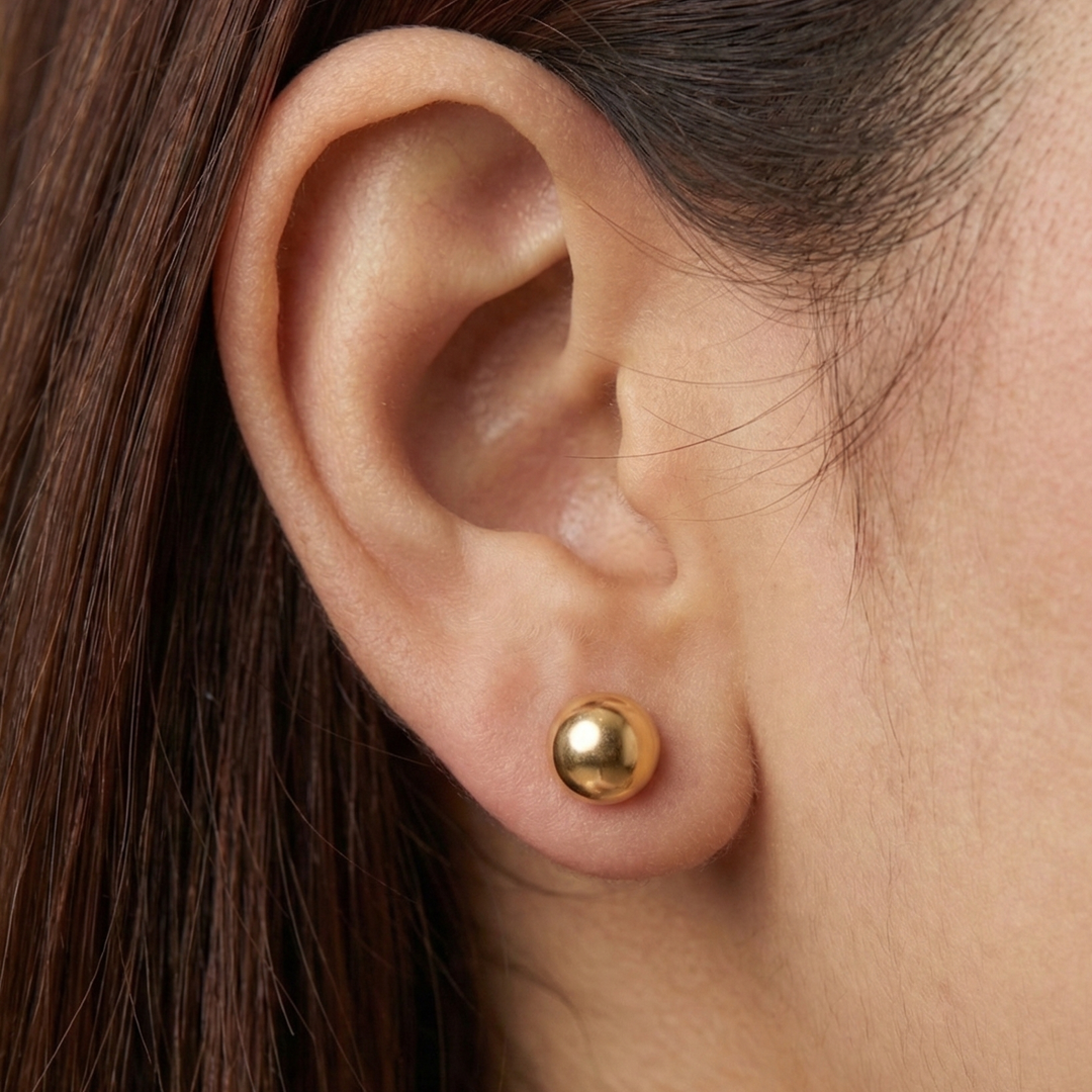 Gold Sphere Studs