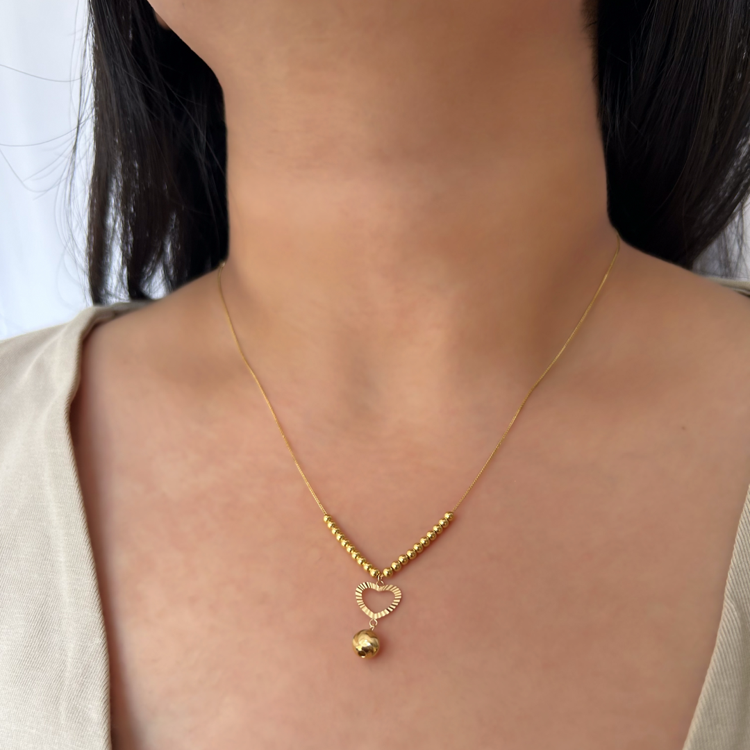 Heart Drop Bead Chain