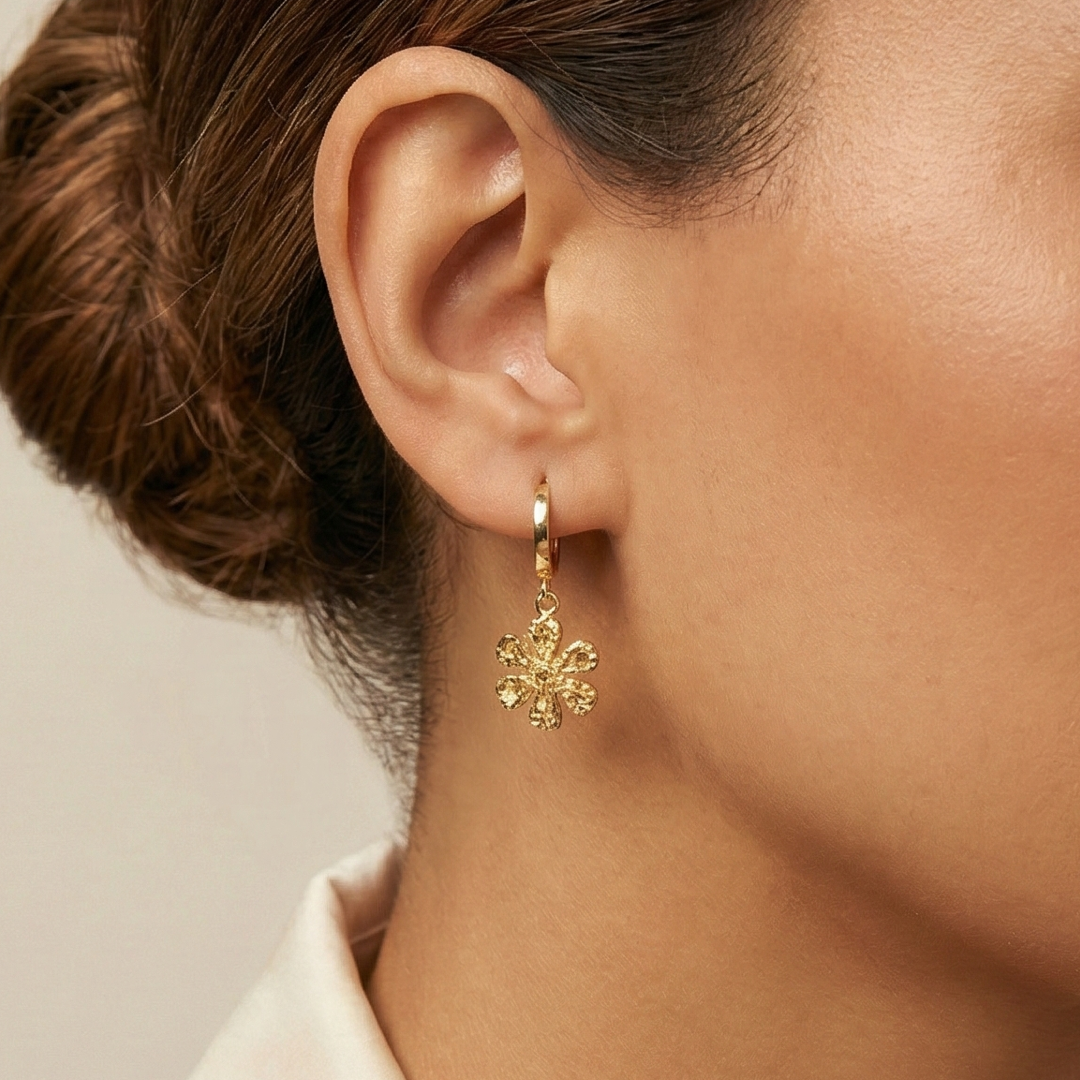 Sparkle Floral Hoops