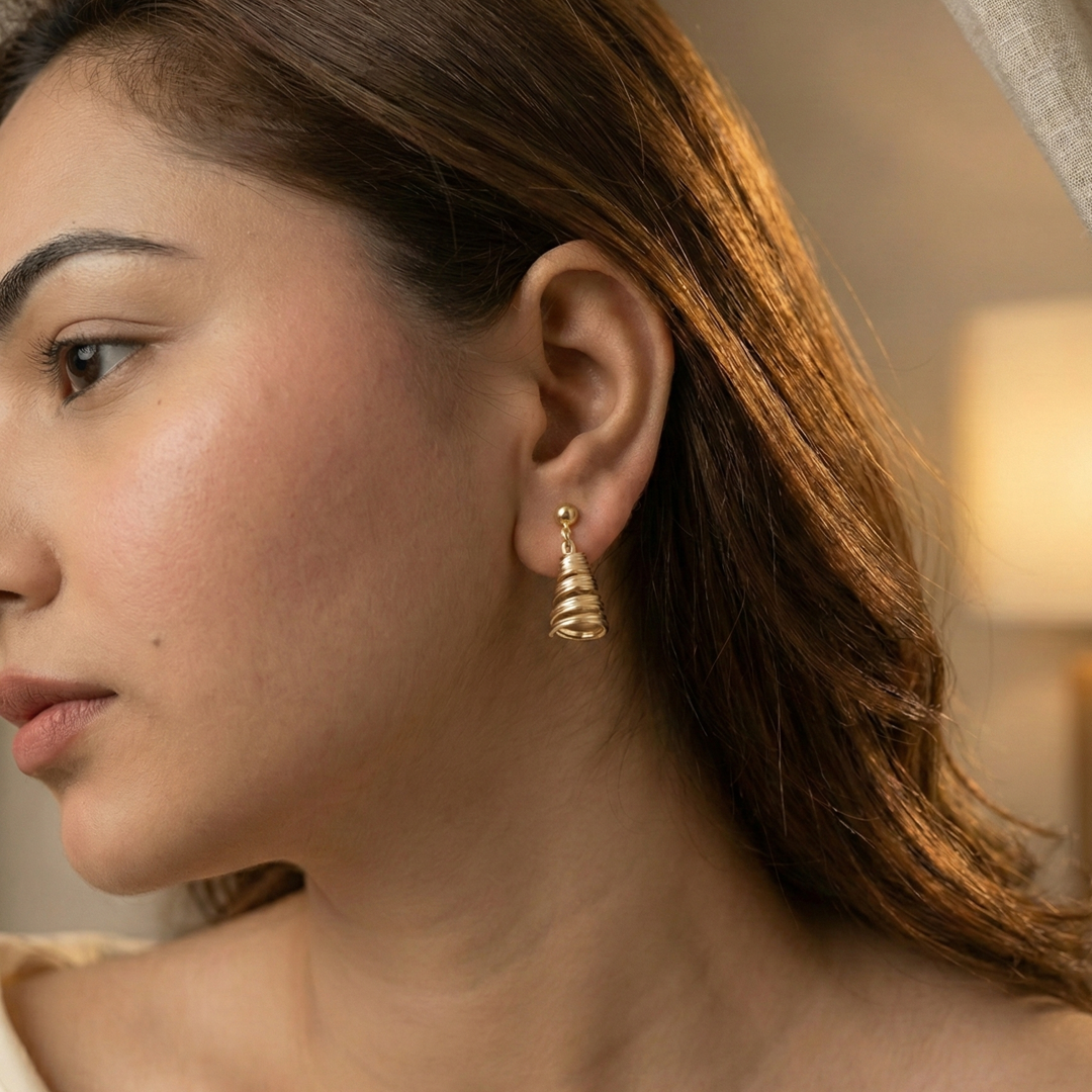 Lined Spiral Pendant Set