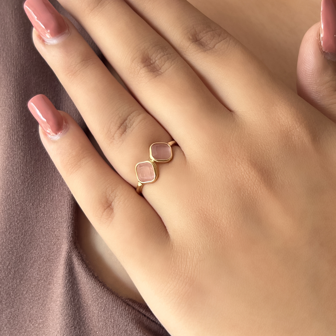 Dual Pink Rhombus Band | Size 10