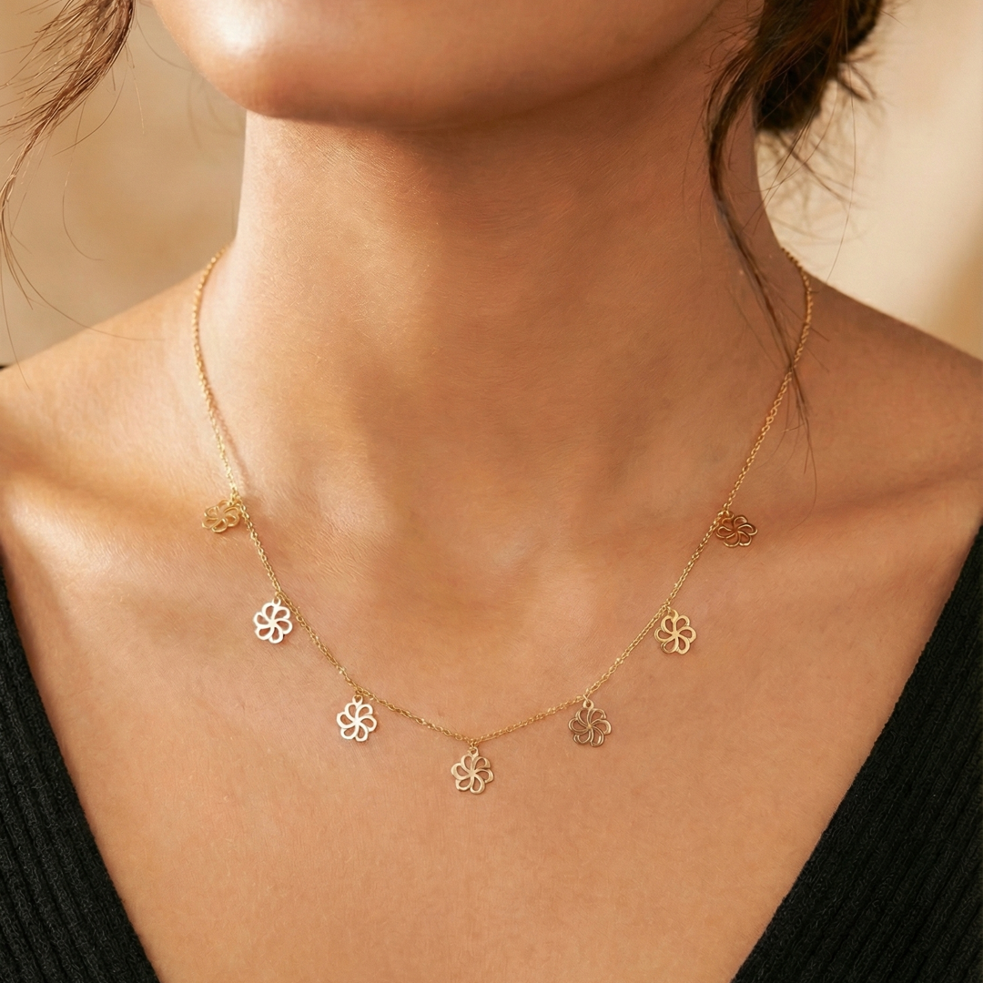 Mini Fan Charm Necklace