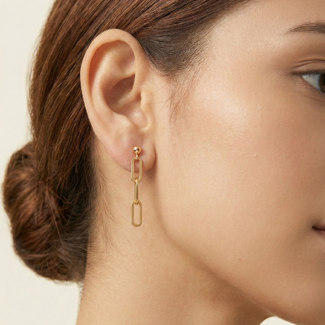 Paperclip Sphere Earrings