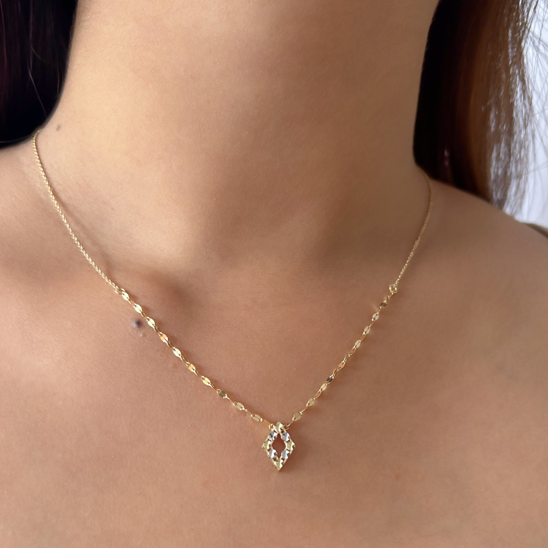 Sparkle Rhombus Enigma Necklace