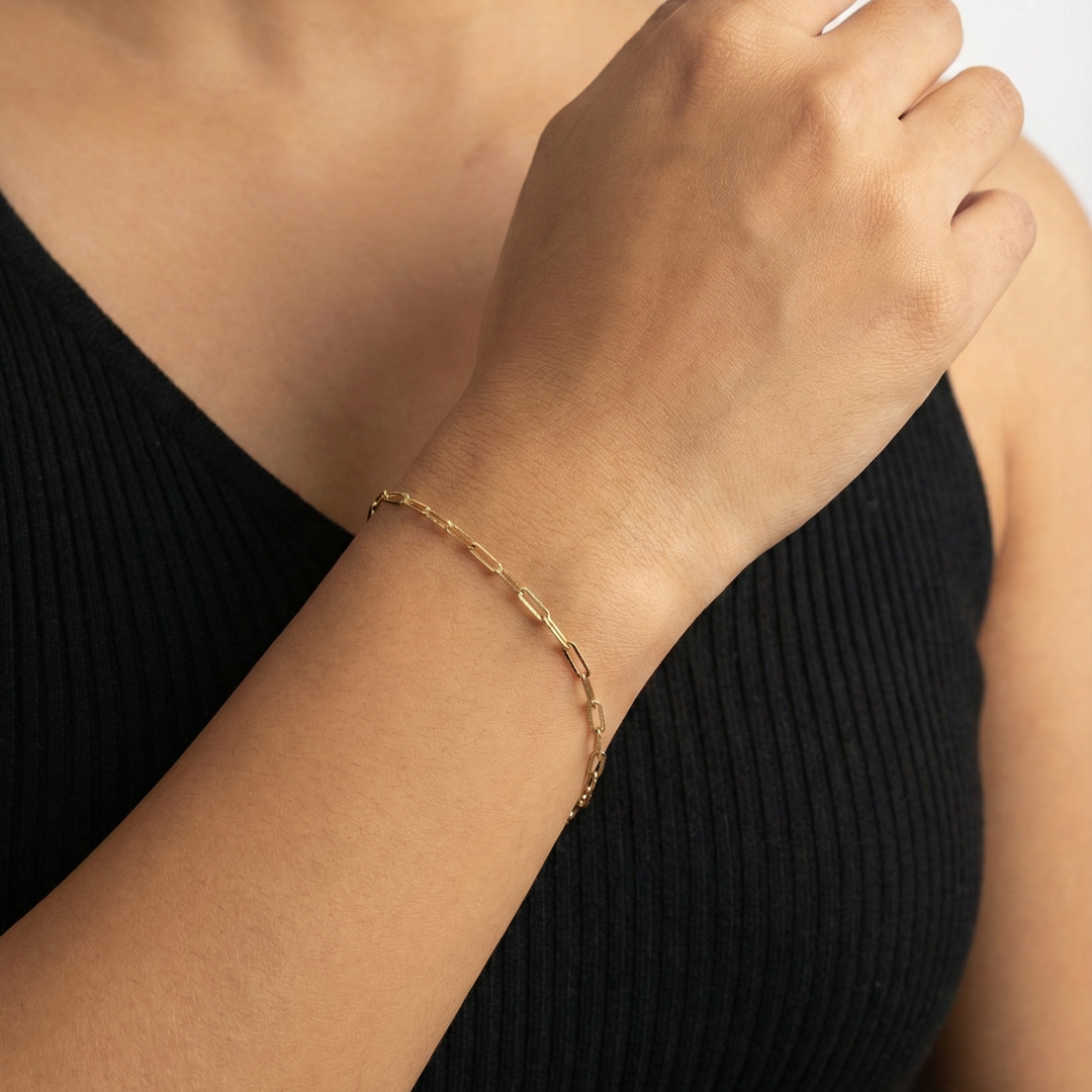 Sleek Paperclip Bracelet