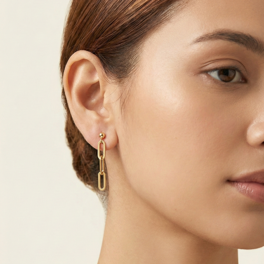 Paperclip Sphere Earrings