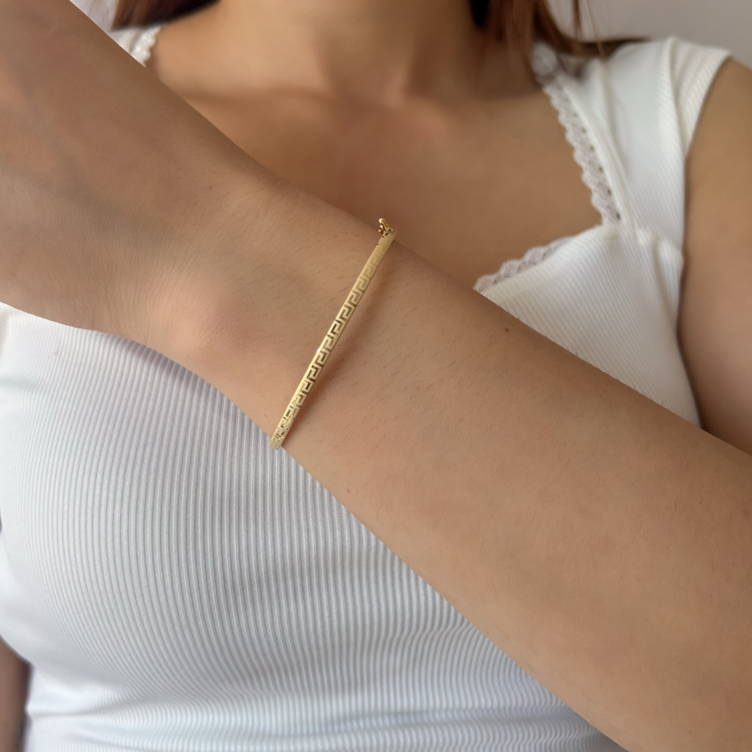Meander Bangle Bracelet