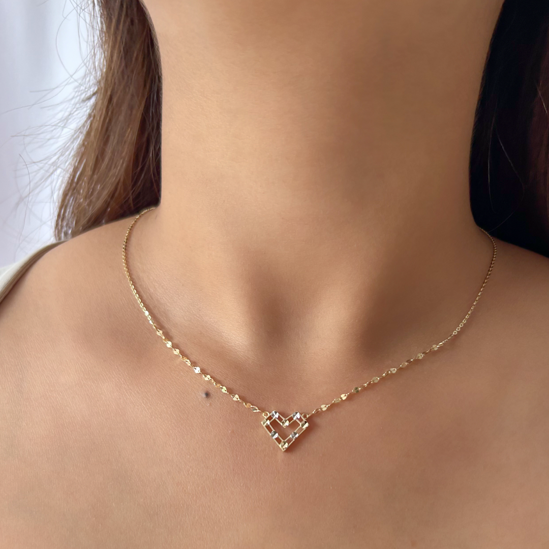 Geometric Heart Enigma Necklace