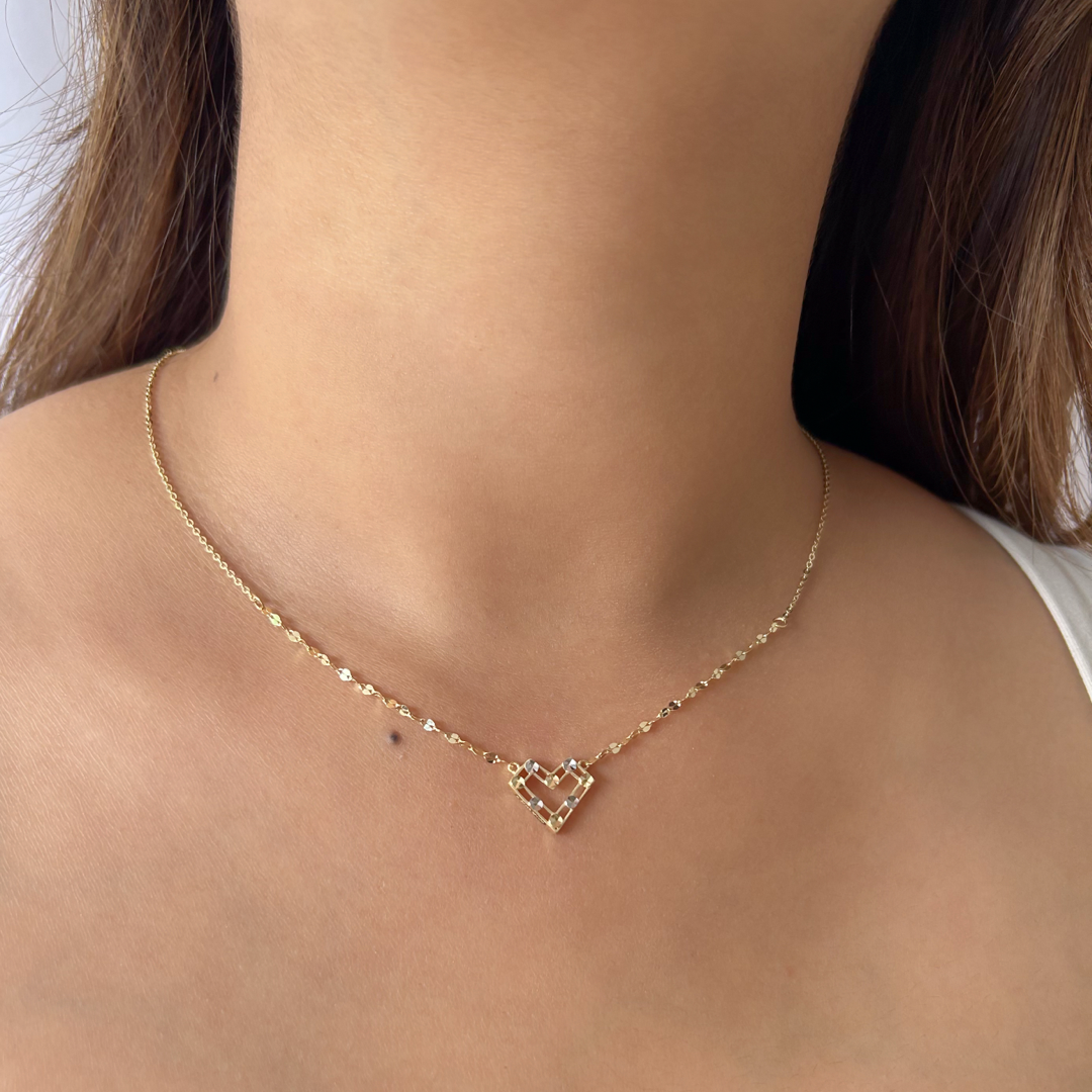 Geometric Heart Enigma Necklace