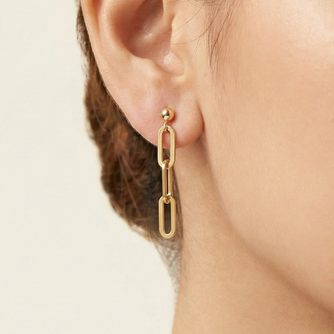 Paperclip Sphere Earrings