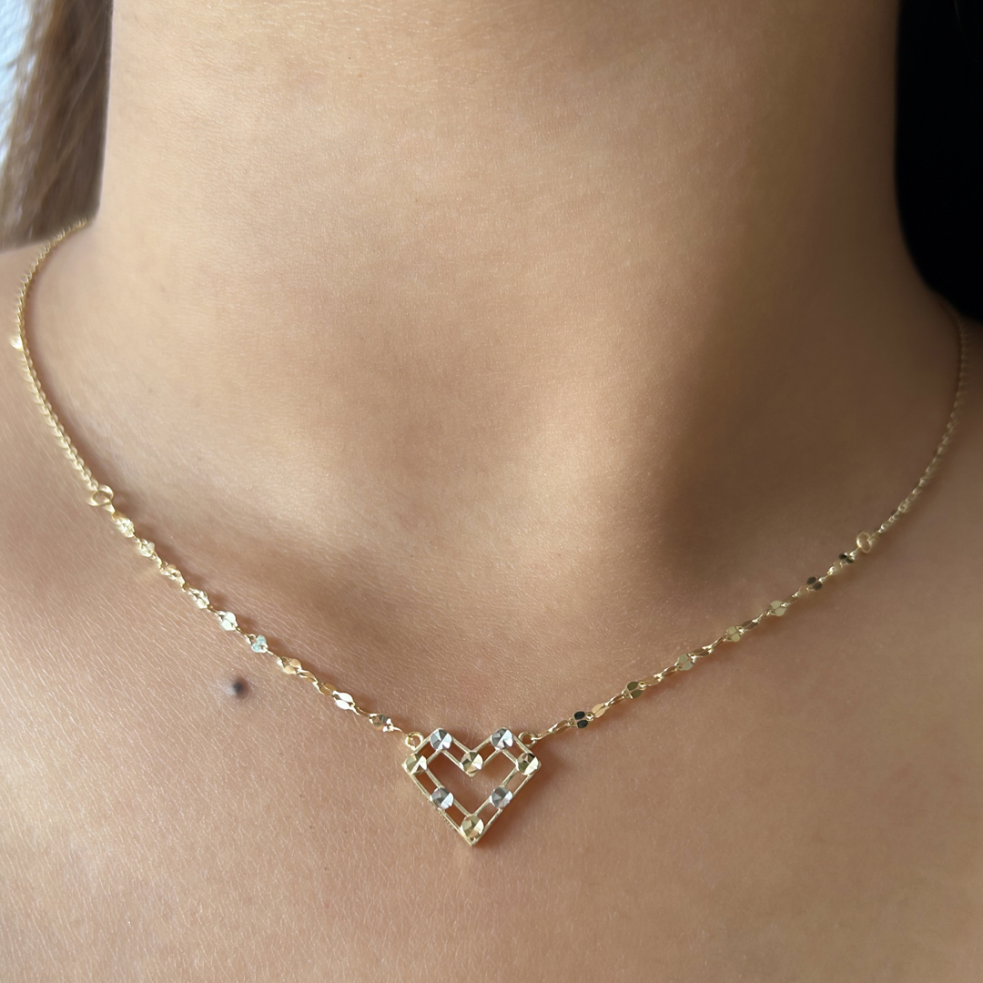 Geometric Heart Enigma Necklace