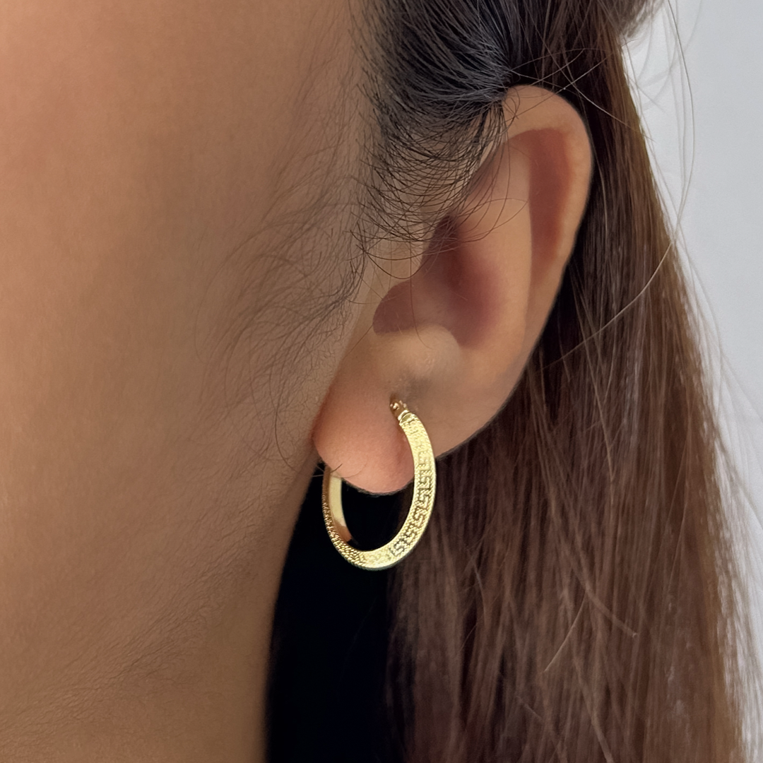 Angular Oval Meander Hoops