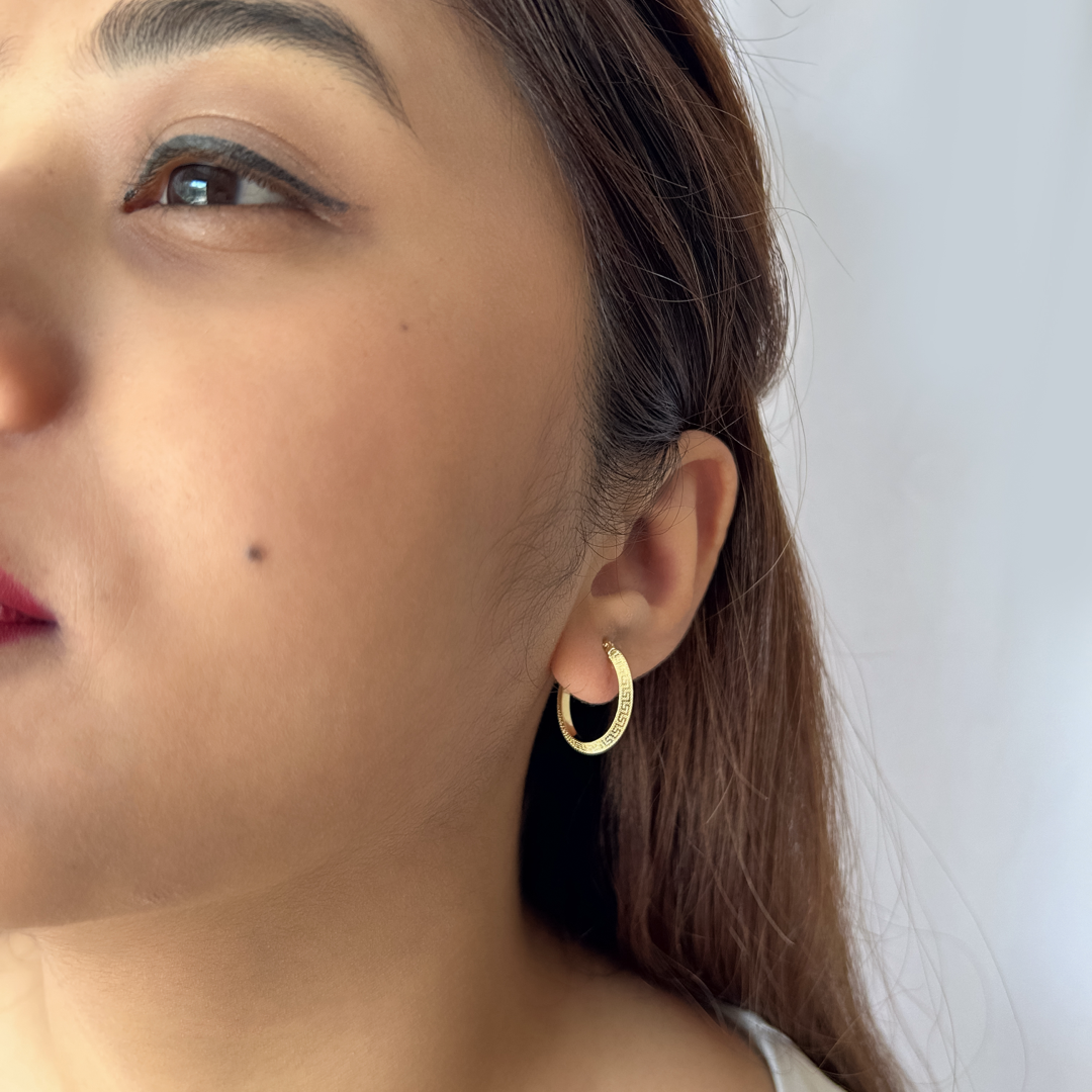 Angular Oval Meander Hoops