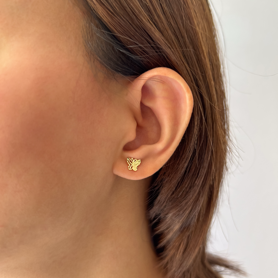 Textured Butterfly Studs