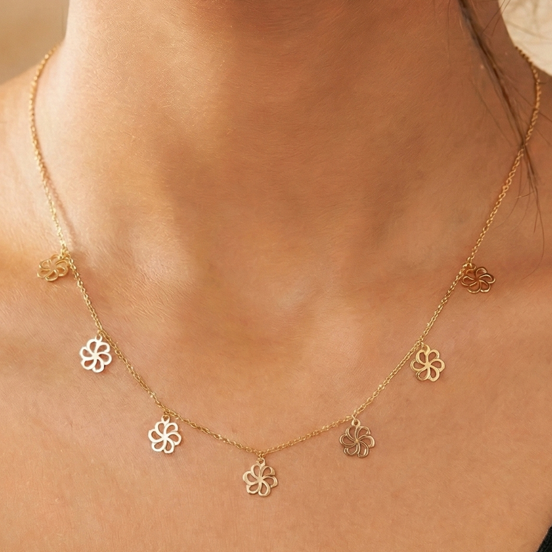 Mini Fan Charm Necklace