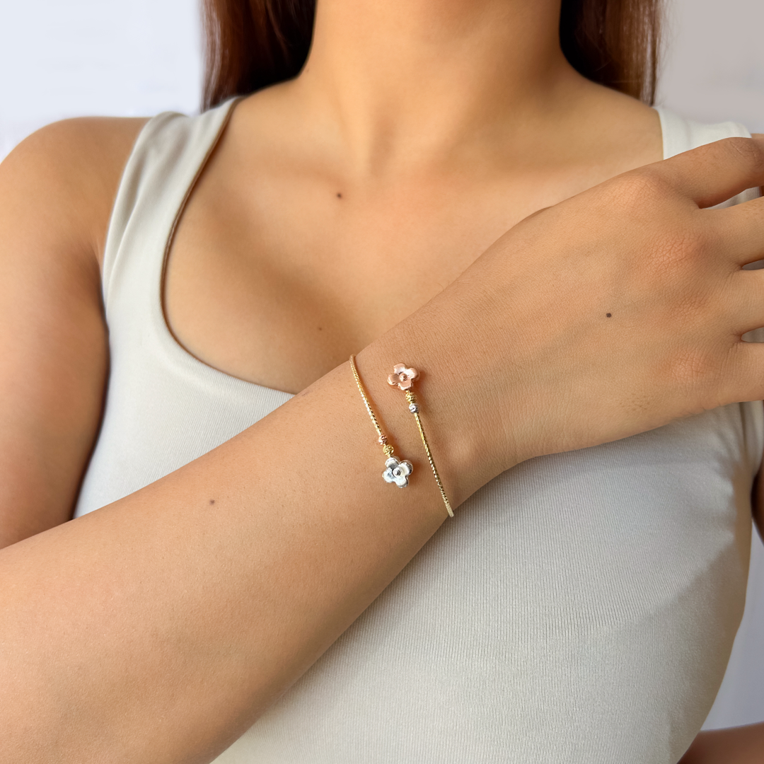 Multi Flower Crossover Bracelet